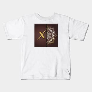 X – Mandala Monogram Kids T-Shirt